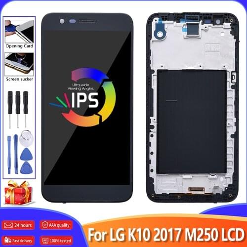 5.3" AAA+++ LCD For LG K10 2017 M250 LCD Display Touch Screen Digitizer Assembly For K20 Plus M250N M250E Display With Frame