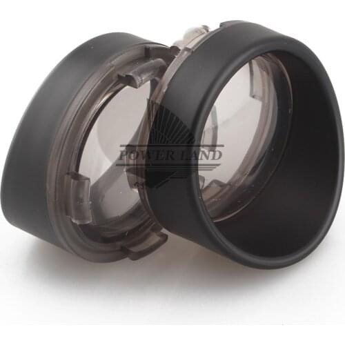 1pair Black Visor-Style Turn Signal Bezels Translucent Smoke Lens For Harley Davidson Dyna Softail