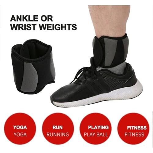 1 Pair Adjustable Ankle Wrist Weights Arm Leg Weight Adjustable Strap For Muscle Exercise Jogging Workout Core Training Aerobics