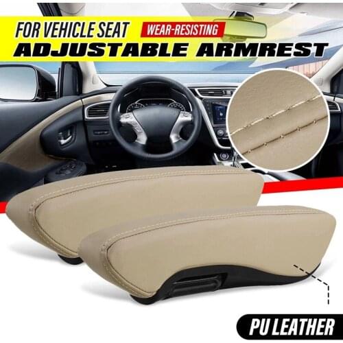 1 Pair Universal Car RV Bus Adjustable Seat Armrest Handrest Hand Holder Beige for Truck Trailer Caravan Boat Motorhome