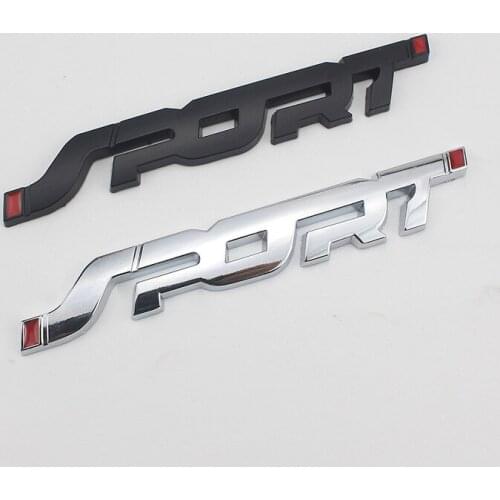 1 Pcs 3D Metal Car Styling New Sport Logo Emblem Car Stickers Trunk Badge Decals For Ford