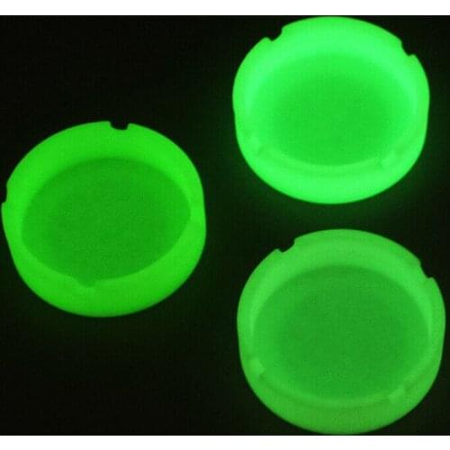 1pcs Glow In The Dark Luminous Silicone Soft Ashtray For Smoking Cigarette Cigar