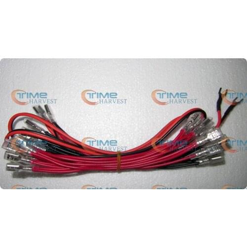 16pcs LED lamp Wire with 6.4mm quick connector and spade type connector for LED light illuminated button/arcade accessories/part