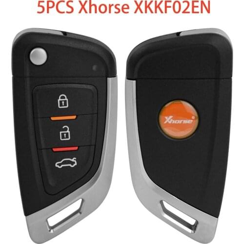 5pcs/lot Original Xhorse XKKF02EN Universal Remote Key Knife Flip 3 Buttons Car Key For VVDI Key Tool English Version