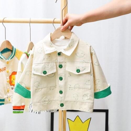 Childrens Coat 2021 spring and autumn clothing new style foreign style coat Kids Korean version handsome Jacket