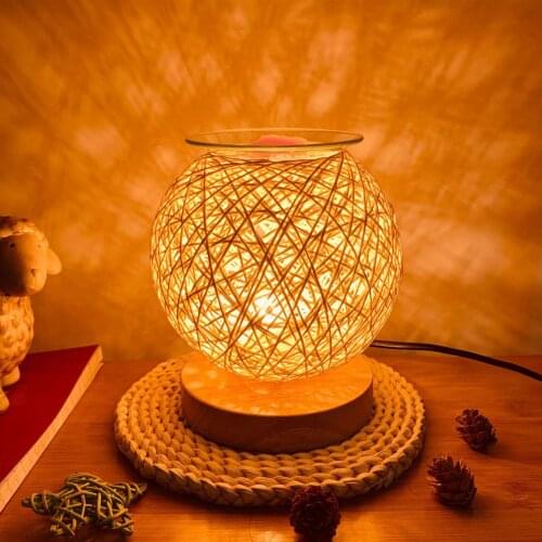 Electric Handmade Sepak Takraw Aromatherapy Light Wax Warmer Burner Melter Fragrance Oil Heater Nightlight