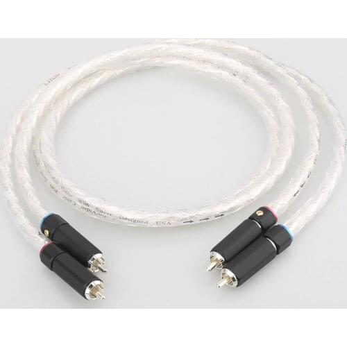 Hifi audio RCA plug Audio Cable Liton silver plated dual filter ring fever audio signal cable RCA to RCA