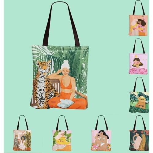 Oil Painting Matisse Canvas Tote Bag Fashion Durable Women Student Canvas Handbag Printed Shopping Bags Custom Logo