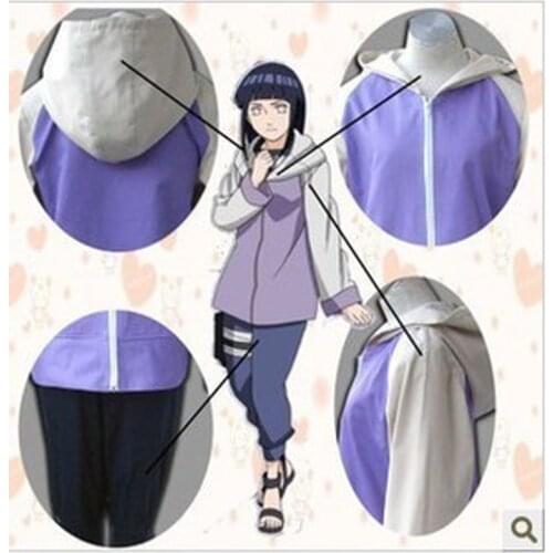 Anime Naruto Cosplay Shippuuden Hinata Hyuga 2nd Generation Full Combo Set Cosplay Costume Sportswear NARUTO Hoodies Sweatshirts