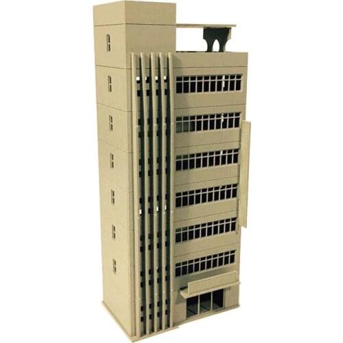 1：144 Scale Building Model House ABS Hard Plastic Solid Color Model Assembly