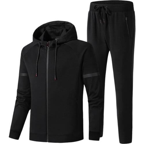 Mens Sport Tracksuits Sets Male Fashion Sportswear Set New Spring Autumn Clothing Suits Jacket +Pants Quality Plus Size L-8XL