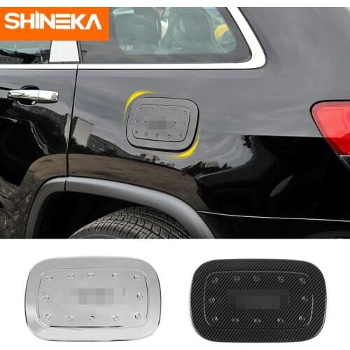 SHINEKA Exterior Fuel Tank Covers For Jeep Grand Cherokee 2011+ Car Fuel Tank Cover Stickers Accessories For Jeep Grand Cherokee