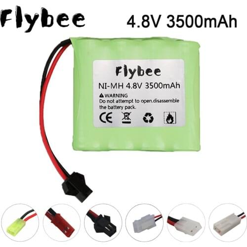 4.8v NiMH Battery For Rc toys Cars Tanks Robots Boats Guns Ni-MH AA 4.8v 3000mah 3500mah Rechargeable Battery Pack SM/JST Plug