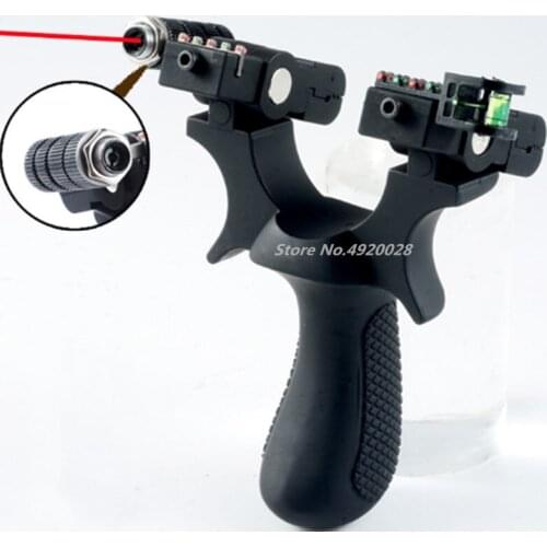 Resin Slingshot Catapult High Precision Outdoor Hunting Slingshot Laser Aiming Slingshot Using Flat Rubber Band 2019