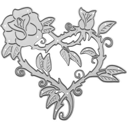 Heart Rose Metal Cutting Dies Embossing Stencils Scrapbooking for DIY Craft Paper Card Making Album Decorative 2021 NEW