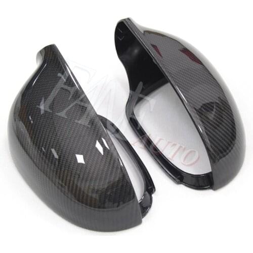 Replacement Real Carbon Fiber Rear View Side Mirror Cover For Volkswagen VW Golf 5 MK5 GTI 2003-2008 Jetta MK5 2005-2011