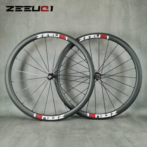Carbon wheels 38mm depth rim brake clincher/tubular/tubeless Road bike carbon wheelset UD matte finish ZUQ Custom logo