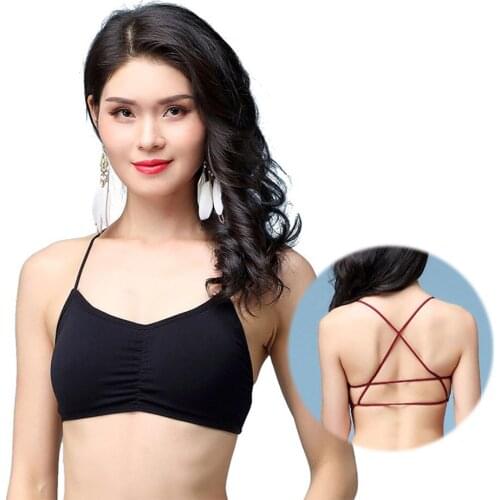 2020 New Belly Dance Costumes 1033 Sleeveless Striped Bare Back Belly Dance Tops & Tees for Women Bellydance Dress