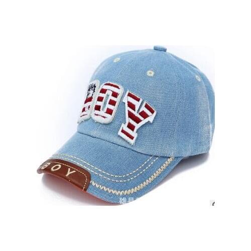 1pcs/lot baby Kids Baseball Cap snapback Hats Boys Girls sun Hat children denim baseball cap 51-55cm