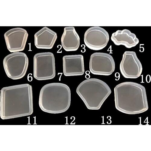 2019 New 1PCS Pendants Craft DIY Transparent UV Round Hearts Resin Liquid Silicone Combination Molds for Making Earrings Jewelry