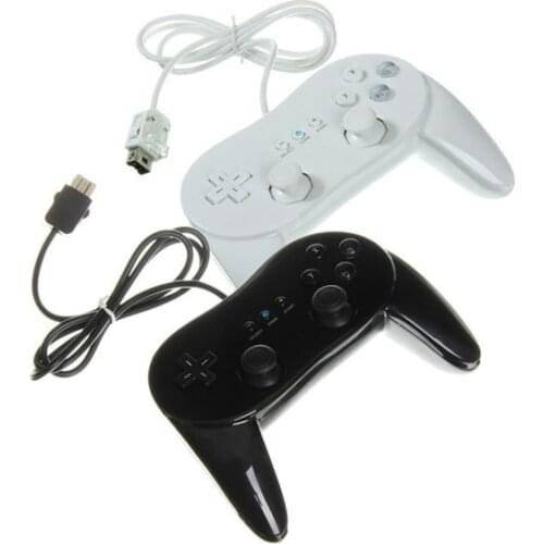 2pcs/lot Wired Classic Controller Pro Game cube controller Joystick Gamepad with Grips for Nintendo Wii console