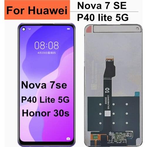 6.5'' For Huawei nova 7 SE/P40 lite 5G LCD For Honor 30S CDY-AN90 Lcd Display Touch Screen Digitizer Assembly for Nova 7SE LCD