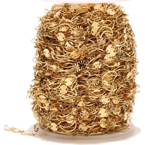 6MM width Handmade stainless steel Link Chains with Charm and Spool Soldered for Necklace Bracelet Earrings Jewelry Making