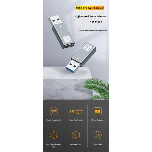 USB 3,1 macho A tipo-C adaptador hembra USB A USB C 3,1 GEN 2 convertidor de doble cara el apoyo de 10Gbps de transferencia/tipo