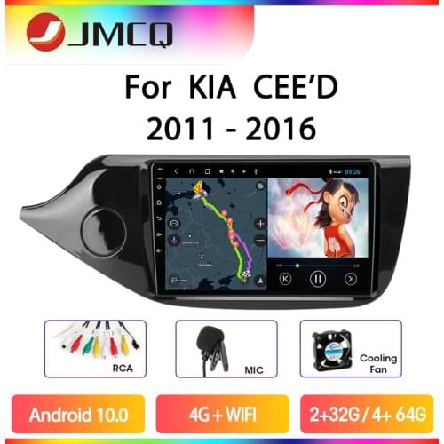 JMCQ Android 10.0 Car Radio For KIA Cee'd CEED JD 2012-2018 Multimedia Video Player 2 din Carplay DSP RDS Split Screen Head Unit