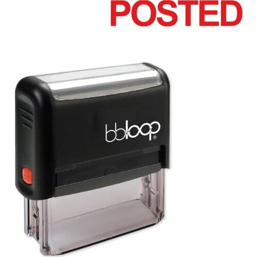 Bbloop Posted w/Bold Block Style Font and Design Self-Ink
