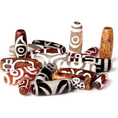 Irregular Shape Oval Dzi Agat Carved Motto Beads Pendant DIY Making Jewelry Red Tibetan Agat Bulk 1-5 pcs Natural Drilled Stone