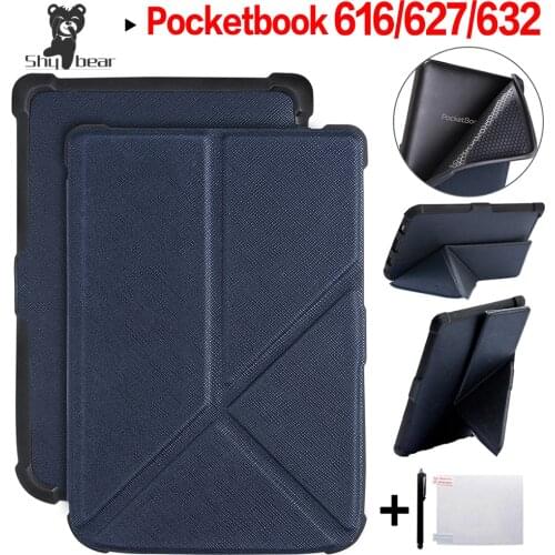 Funda Stand Cover for Pocketbook 616/627/632 E-reader for Basic Lux 2/touch Lux/touch HD 3 Ultra Slim Case + Gift