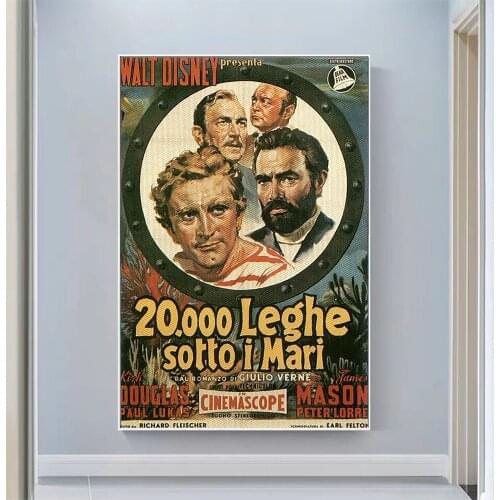 CP1079 20000 Leagues Under the Sea Classic Hot Movie Print Silk Fabric Poster Indoor Wall Art Decor Gift