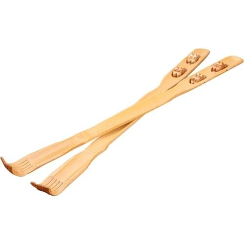 Back Scratcher Wooden Body Stick Roller Backscratcher Bamboo Massager Rake 45cm Wooden Itch Massage Roller