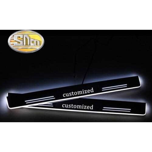 For Toyota HARRIER 2010-2019 Waterproof Acrylic Moving LED Welcome Pedal Scuff Plate Pedal Door Sill Pathway Light