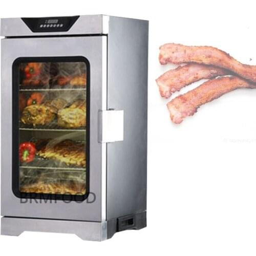 Electric Meat Sausage Smoking Machine Automatic Sausage Smoke Oven Fish Smoker Bacon Smoked Food Smokehouse Oven