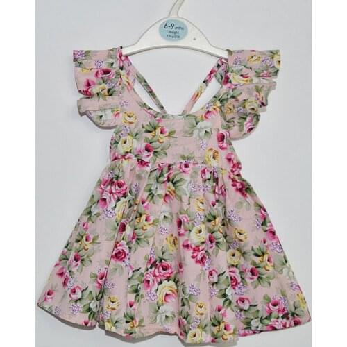 Girls Summer beach Dress,Baby Girl Dress,New 2017,Kid Girl flower Dresses,Baby Girls Clothes,Children Clothing For 1-6 year