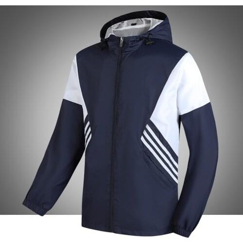 Mens Hooded Jacket Men 2021 Spring New Patchwork Windbreaker Jackets Black Coats Street Wear Casual Handsome Jacket For Men