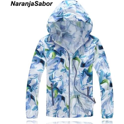 NaranjaSabor Mens Windbreaker Skin Coat Male Summer Quick Dry Jacket Camouflage Sun Protection Hooded Coat Brand Clothing N556