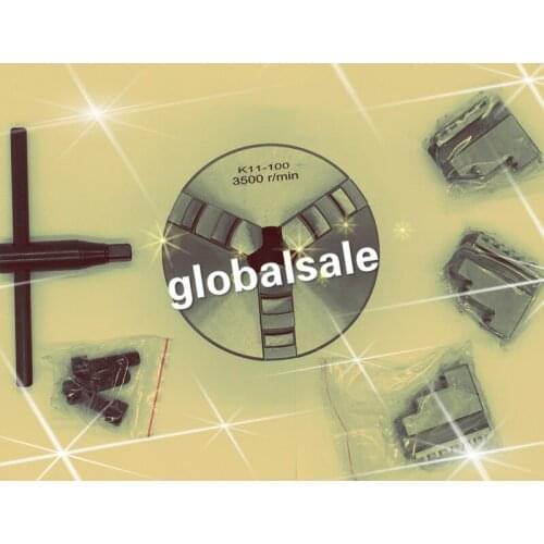 FREE SHIPPING K11-100 high-precision three/3 jaw chuck self-centering chucks 100mm 4 inch for Mechanical lathe,Mini lathe