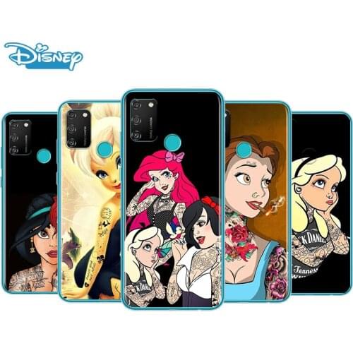 Transparent Cover Disney Princess Tattoo For Honor V30 View 20 V20 30i 30S 30 20S 20E 20i 20 Lite Pro Plus Phone Case
