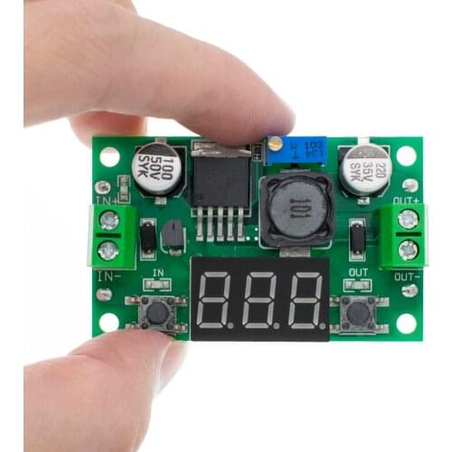 20pcs TENSTAR ROBOT LM2596 DC 4.0~40 to 1.3-37V Adjustable Step-Down Power Module + LED Voltmeter