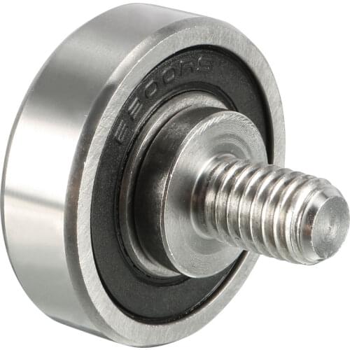 Uxcell Roller Idler Bearing Pulley Sliding Conveyor Wheel Threaded Rod 30x9x9mm silver