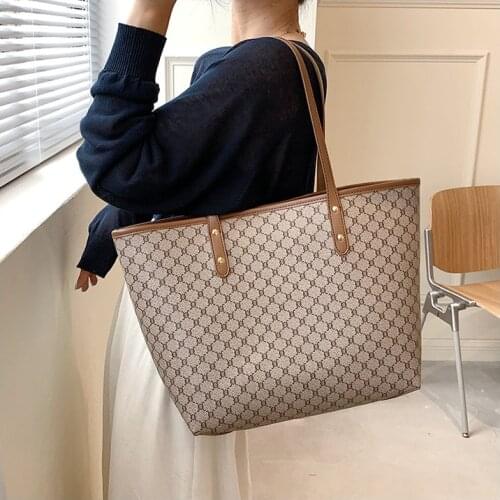 Luxury Designer big Tote Handbag for Women Trends Brand Designer Striped Shopper Shoulder Shopping Bag large capacity 2 Pcs/set