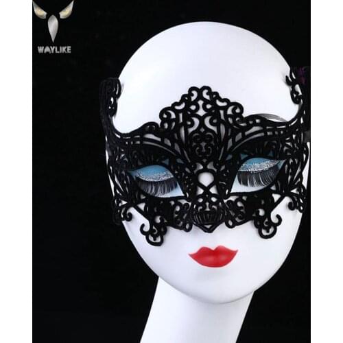 WAYLIKE Halloween Sexy Lace Mask Prom Half Face Mask Carnival Party Performance Sex Lady Masquerade Mask