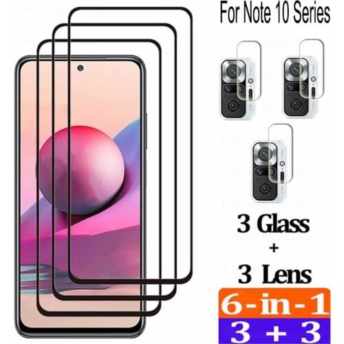 Glass For Xiaomi Redmi Note 10 10Pro 9 10S 9S Pro Max Tempered Screen Protector For Mi Redmi Note Poco M3 F3 X3 NFC 10 Pro Film