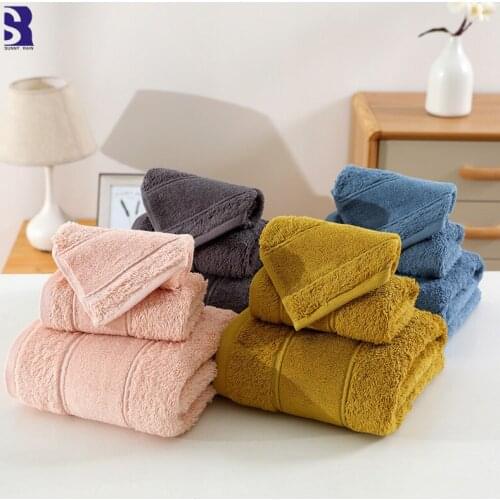 SunnyRain 3-Piece Cotton Towel Set Towel Bathroom Set Bath Towel Set