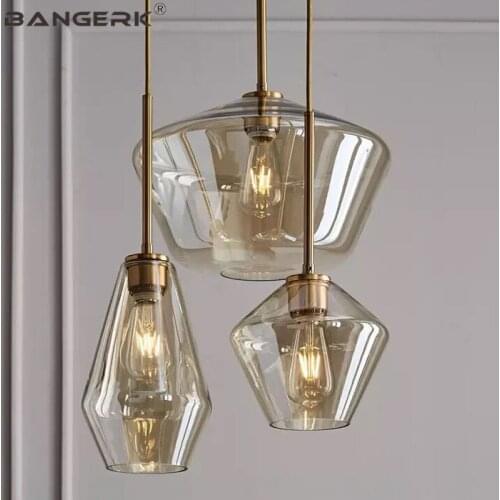 Nordic Design Lamps Modern LED Pendant Light Glass Lampshade Hanging Lights Pendant Lighting Home Deco Loft Lamp Luminaire