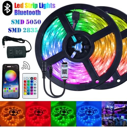 LED Strip Light Flexible Lamp Luces Waterproof RGB 5050 SMD 2835 Ribbon Tape Diode DC12V Infrared Bluetooth WIFI Control Lights