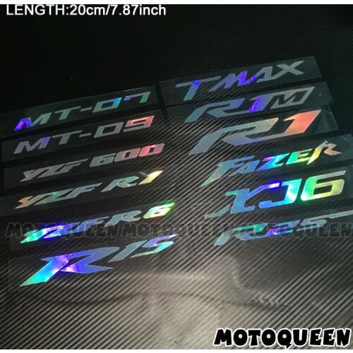 Motorcycle Reflective Laser Helmet Tank Pad Sticker Decals for YAMAHA YZF-R1 R6 R1M XJ6 MT-07 MT-09 R15 R25 FAZER TMAX 500 530